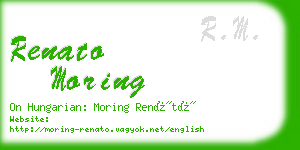 renato moring business card